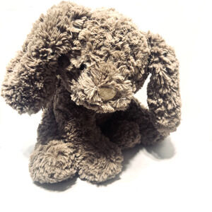 WALMART Brown Curly Bunny Rabbit Stuffed Animal Plush Toy Easter Basket Nursery